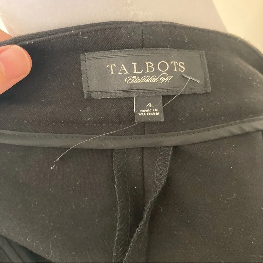 Talbots Everyday Stretch Womens Black Pants Size 4